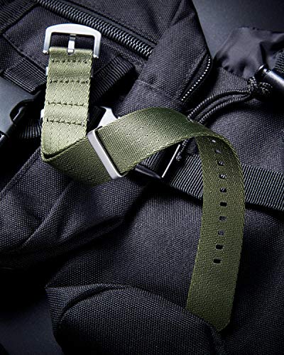 Image of BINLUN Nylon Watch Band Thick G10 Premium Ballistic Nylon Multicolor Replacement Watch Straps with Silver /Black Stainless Steel Buckle for Men Women 18mm 20mm 22mm 24mm