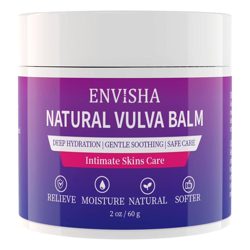ENVISHA Vulva Moisturizing & Vulva Balm -Natural Organic Plant Extracts - Specifically Designed for Vulvar Dryness & Itching, Estrogen-Free Formula - Suitable for Menopause & Daily Care - 2 oz