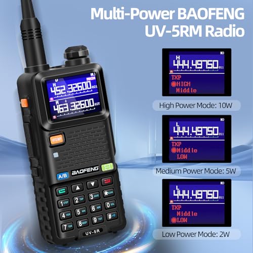 Baofeng Uv-5Rm 10W Handheld Ham Radio Long Range, Portable Gmrs Radios With 2500Mah Type-C Charging Battery thumb #1