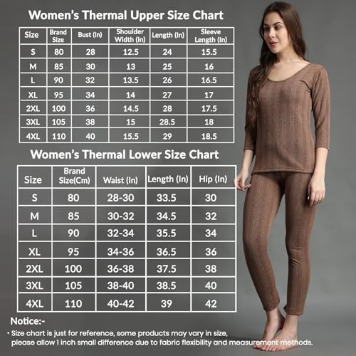 Image of FF Winter Wear Thermal Upper Vest and Bottom Lower Warmer Combo for Women Long Johns Underwear Set