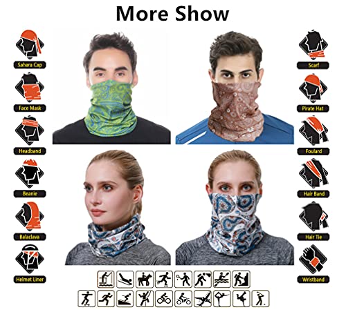 Image of VANCROWN Headband Neck Gaiter Head Wrap Headwear Face Mask Magic Scarf Bandana for Men and Women