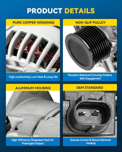 Image of PHILTOP Alternator for 2006-2009 Dodge Ram 2500 3500