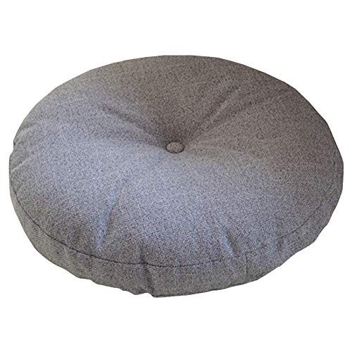 NOVWANG Natural Linen Round Floor Pillow Seating Cushion with Removable Zippered Cover Room