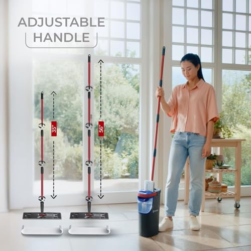 O-Cedar H2prO Flat Mop System | Quick Everyday Cleaning | Dual-Tank Fresh Water System | Machine Washable Reusable Microfiber Mop Pad | Safe on Hardwood, Tile & Vinyl Floors - image 7