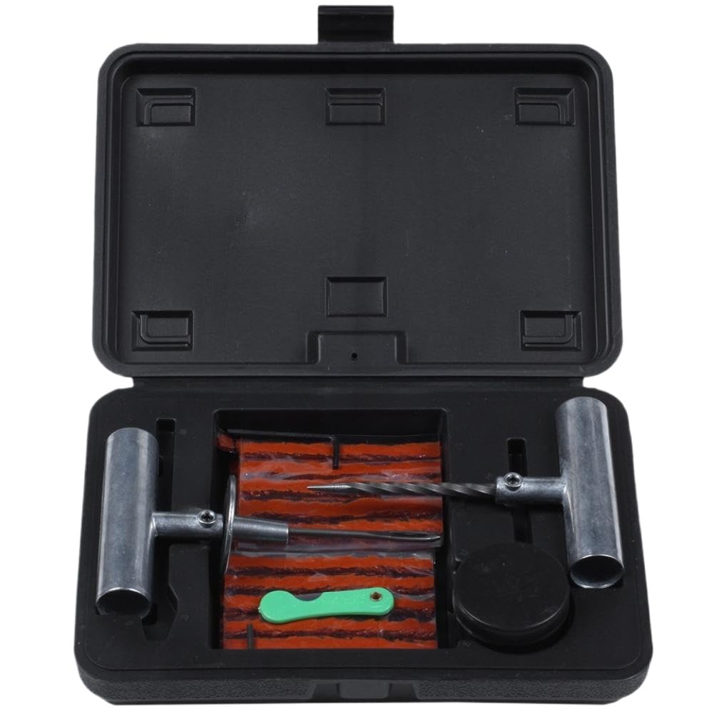 Kit De Reparación De Pinchazos Para Neumáticos Tubeless Compatible Con Coche Furgoneta Motocicleta Bicicleta