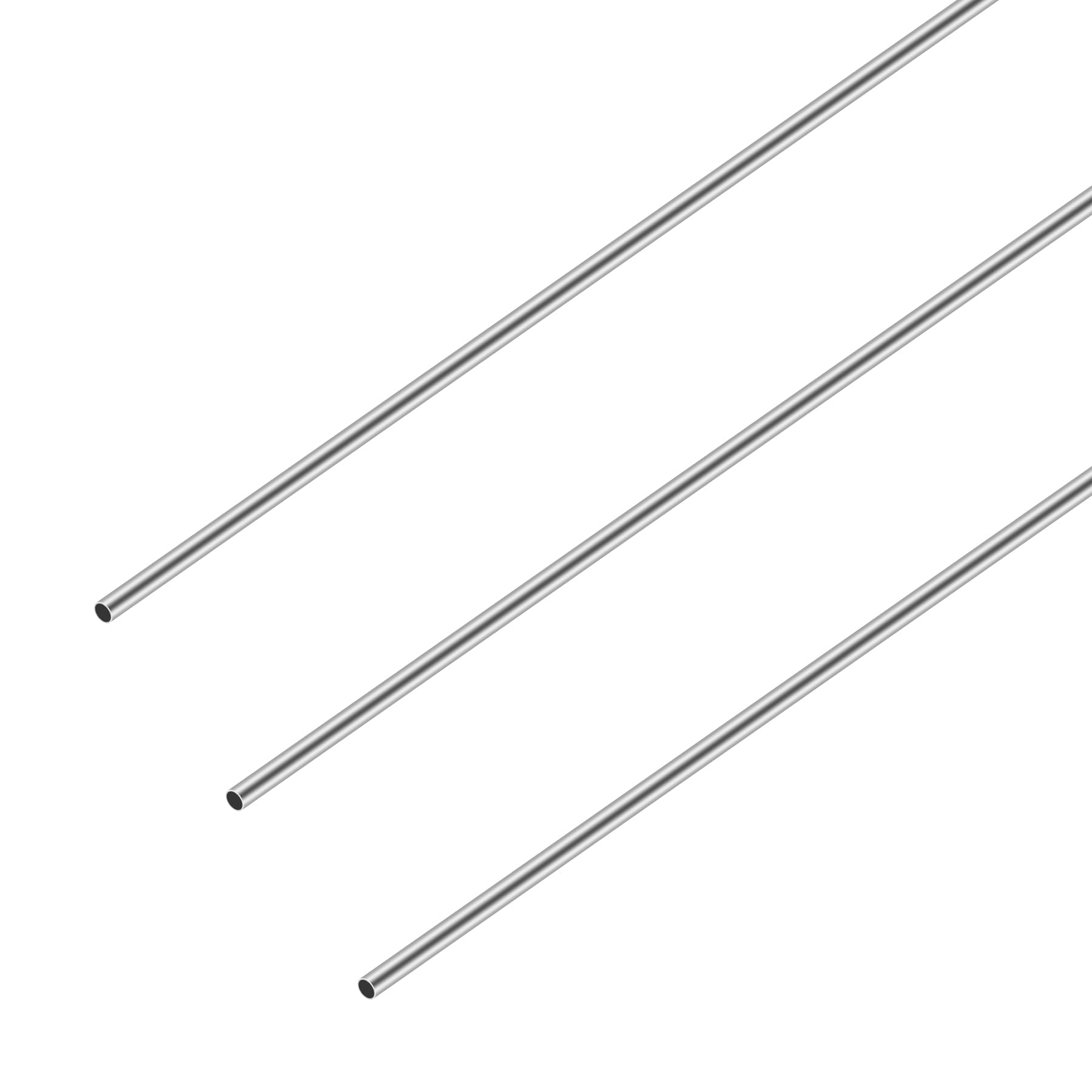 iMeistek 304 Stainless Steel Round Tube, 6mm OD x 0.3mm Wall Thick 300mm Length Seamless Metal Straight Tube Industrial Straight Round Pipe (3PCS)
