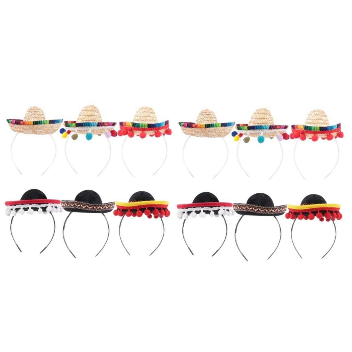 GALPADA 12piezas Mini Sombreros Mexicanos Diadema Accesorios De Fiesta Para Celebraciones y Fotografía Decoración Temática