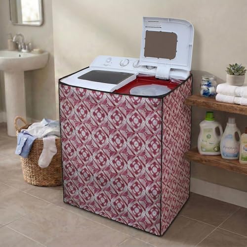Image of DREAM CARE Waterproof & Dustproof Washing Machine Cover Top Load & Semi Automatic Suitable for 6 kg, 6.2 kg, 6.5 kg (80 x 86 x 51 cms)