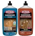 Weiman Hardwood Floor Cleaner and Polish Restorer Combo - 2 Pack - High-Traffic Hardwood Floor, Natural Shine, Removes Scratches, Leaves Protective Layer