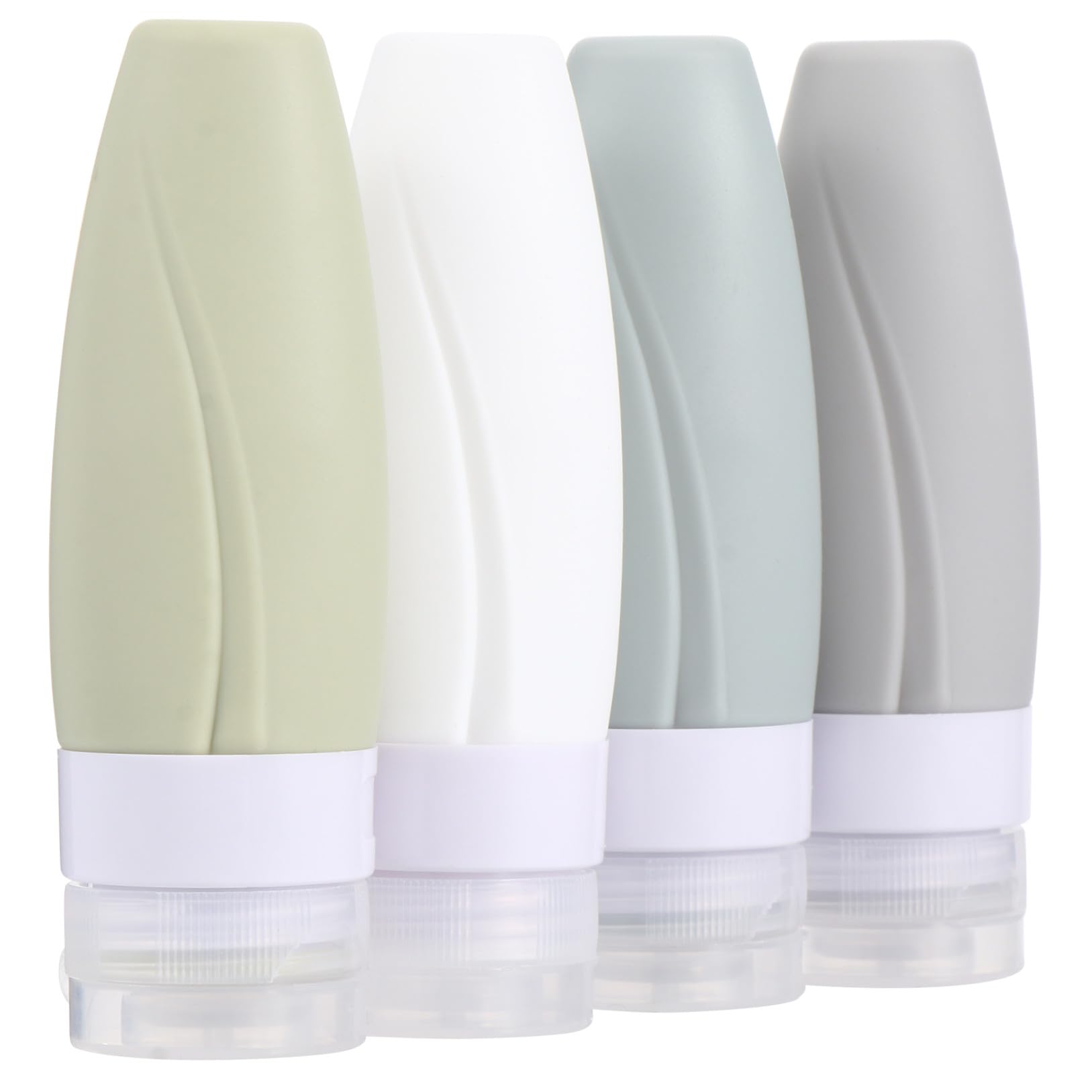 DOITOOL 12stücke Silikon Reiseflaschen Nachfüllbare Flaschen Für Lotionen Quetschflaschen Für Reisen - Lebensmittelechtem Silikon Für Kosmetik Und Pflegeprodukte