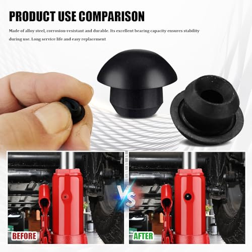 Image of 24PCS Bottle Jack Floor Jack Oil Filler Plug, Jack Accessories, 9mm Rubber Hydraulic Oil Filler Plug Bung, Car Accessories Horizontal Jack Hydraulic Top Pressure Rod for Oil Reservoir Fill Hole