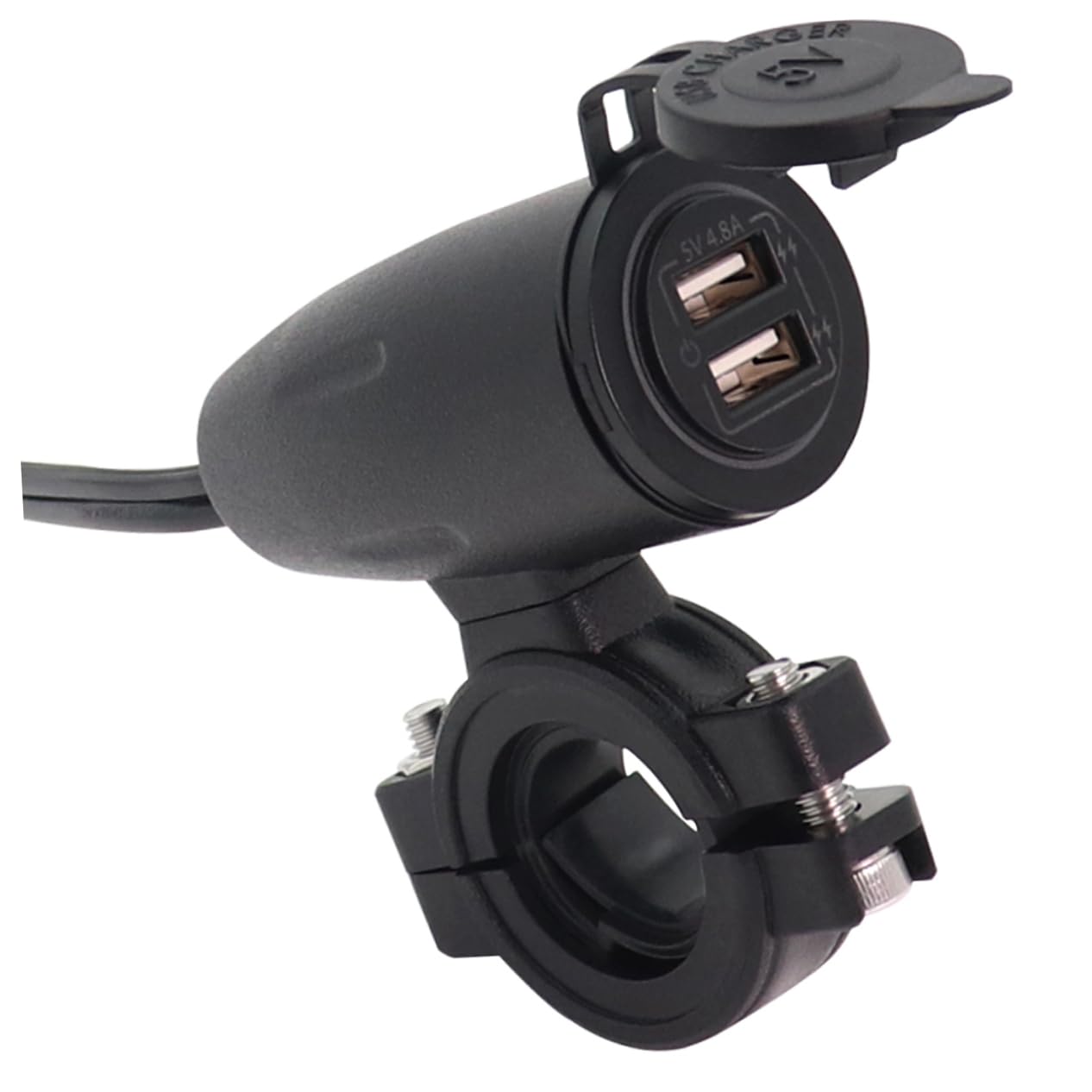 KOMBIUDA Caricabatterie Usb Per Caricatore Auto Dual Port 1.2m Cavo 12v-24v Adattatore Di Ricarica Compatibile Smartphone Elettronica