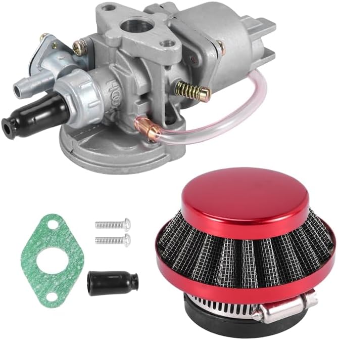 Carburetor Carb Carby + Air Filter + Stack For 2 Stroke 47Cc 49Cc Engine Parts Mini Moto Kids Atv Quad Dirt Pocket Bike Minimoto - (Color: Silver blue)