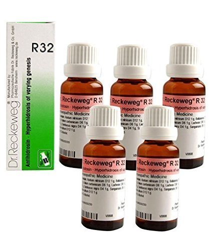 5 Pack X Dr.Reckeweg-Germany R32- Excessive Perspiration --"Shipping by FedEx "