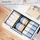 DIMJ Schubladen Organizer Kleiderschrank Organizer - Schrank Organizer Stoff Unterwäsche Organizer, Drawer Organizer Faltbare für Baby Kleidung, Hosen, Kinder Socken, 12 Stück (Hellgrau)