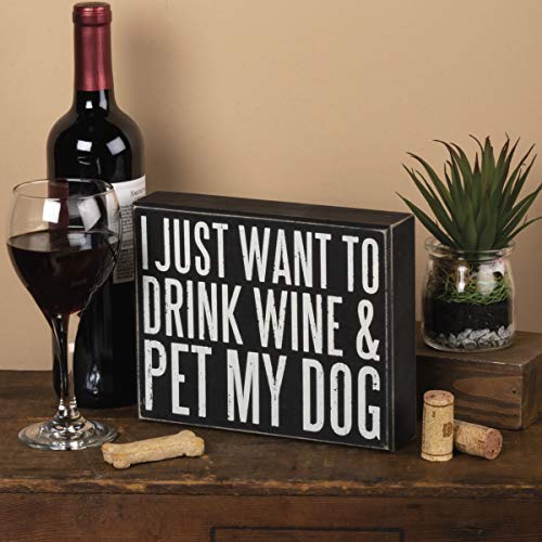 Primitivesbykathyrusticwoodendecorsignijustwanttodrinkwineandpetmydoggreatforofficedeskcubicledecororfarmhousehomedecorgiftfordoglovers5 Urban Country Home Decor Primitives by kathy rustic wooden decor sign i just want to drink wine and pet my dog great for office desk cubicle decor or farmhouse home decor gift for dog lovers 5 urban country home decor