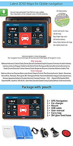 GPS Navigation for Cars 9 inch Big Screen Truck GPS Navigation System for Trucks Portable Car GPS Navigation System Built-in 8GB-256MB Voice Turn Alarm Satellite Navigator Lifetime Free Map Updates - Thumbnail 3