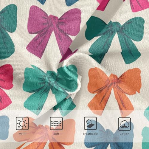 Wusikd Colorful Bows Girls' Underwear Cotton Girls Briefs Soft Toddler Underwear 2T3