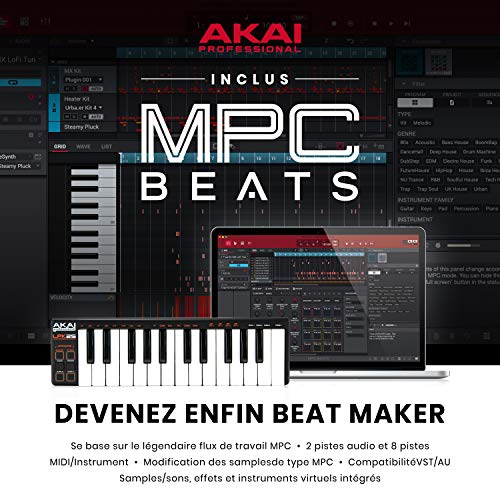 AKAI Professional LPK25 – Clavier Maître MIDI Ultra Compact avec 25 Touches Sensibles à La Vélocité d’Action Synthé… - Les Beatles, Paul McCartney, John Lennon, RIngo Starr, George Harrison AKAI Professional LPK25 - Clavier Maître MIDI Ultra Compact avec 25 Touches Sensibles à La Vélocité d'Action Synthé… – Image 5
