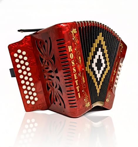 Rossetti 3112 FBbEb FA 31 Treble 12 Bass Button Accordion Red