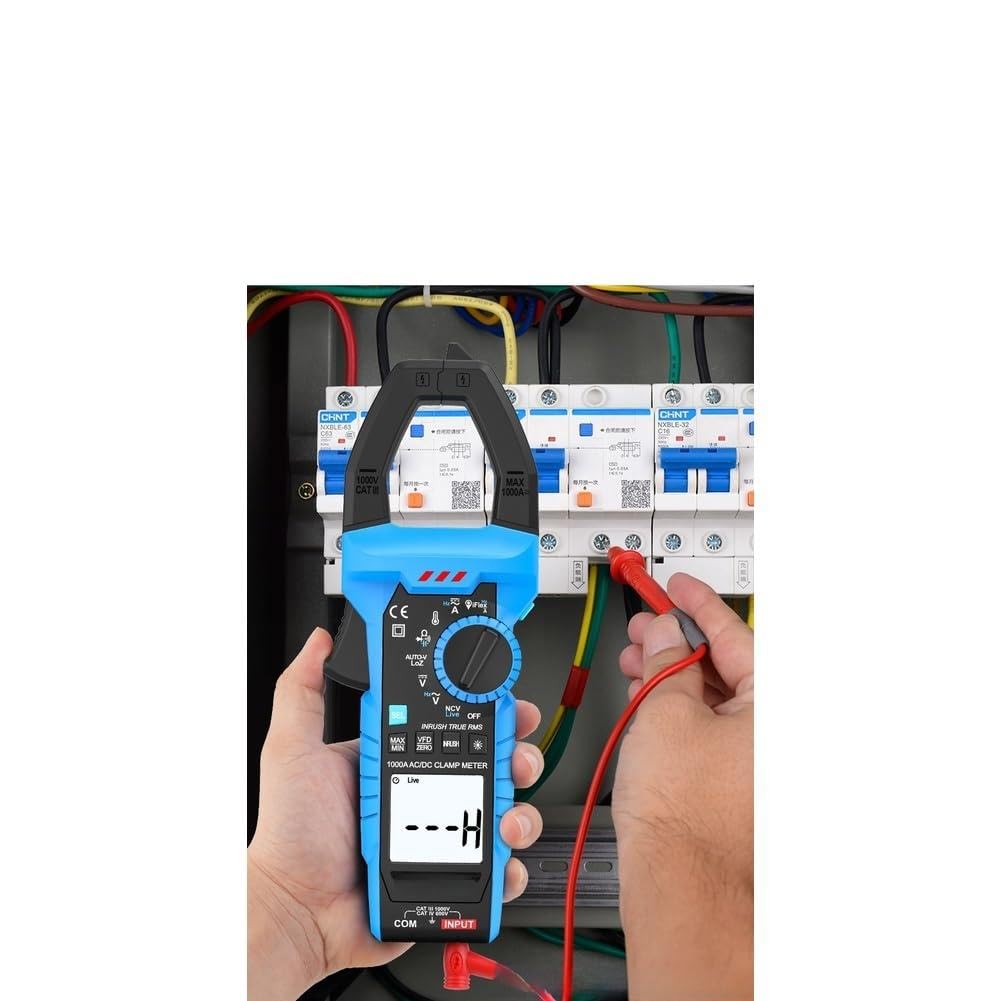 Medidor de abrazadera digital, CM86B True RMS 1000A AC/DC NCV, temperatura de -20 °C a 1000 °C para pruebas de HVAC de electricista