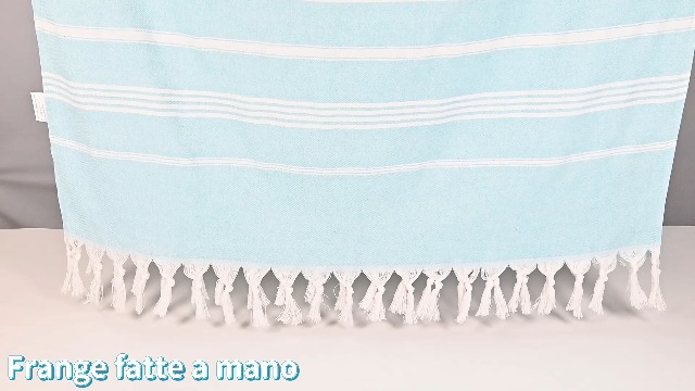 Telo Mare Fouta 90x180 Cm - Asciugamano Leggero Anti-Sabbia, Super Assorbente Per Spiaggia E Piscina