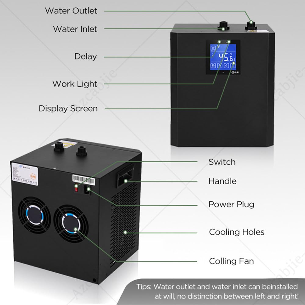 250w Enfriador De Baño De Hielo Silencioso | Compresor 600w,Enfriamiento Rápido,Control Remoto,Filtro Algodón,Refrigeración Por Ventilador,Para Interiores Y Exteriores