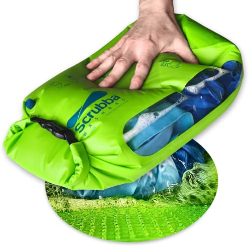 Scrubba Wash Bag - Patented Washboard-in-a-Bag™ Portable Travel...