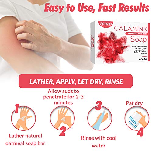 image for Natrulo Natural Instant Itch Relief Soap Bar – Calming Calamine Soap