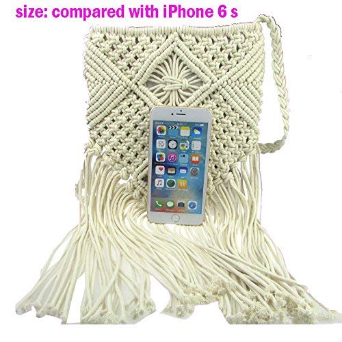 Women Tassel Shoulder Bag Bohemian Beach Crochet Messenger Bags4