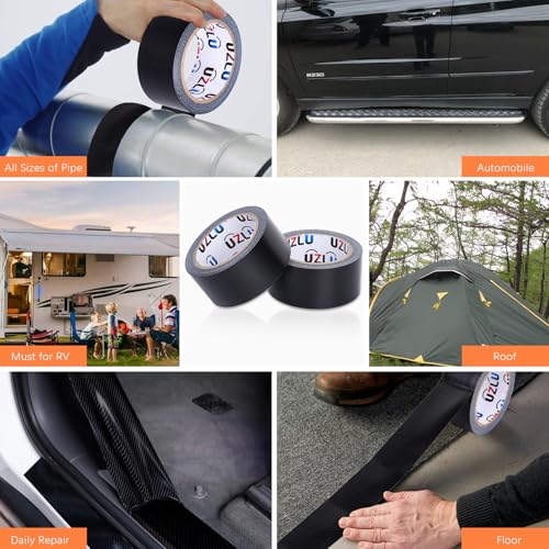 Image of Duct Tape Bulk, Black Duct Tape Heavy Duty, 12 Rolls x 20 Yard x 1.88 Inch Per Roll, Flexible, No Residue, All-Weather and Tear by Hand, Bulk Value for Indoor & Outdoor Repairs, Industrial Use