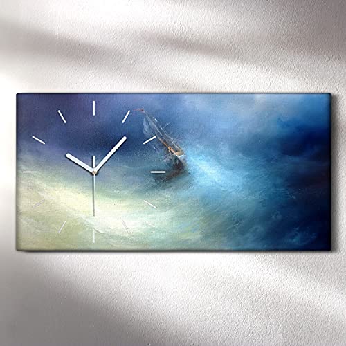 Horloge sur Toile Haute Définition Art Mural Moderne 60x30cm