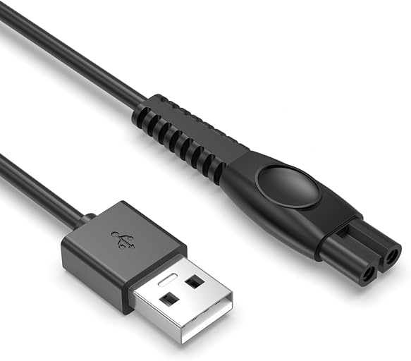 Nicpower 5V USB-A Charger Cord Fit for Philips Norelco 2000 2400 2600 3600 3900 5400 5000X 7200 i9000 Wet & Dry Electric Shaver Series 3000 5000 7000, Fit for Phillips OneBlade Trimmer Razor (1 Pack)
