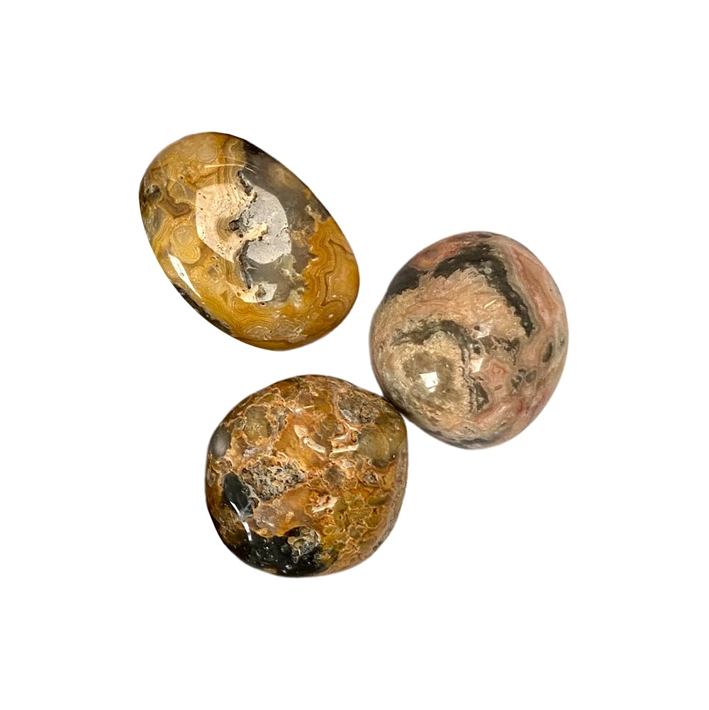 VIE Tumbled Crystals, Pack of 6, Crazy Lace Agate