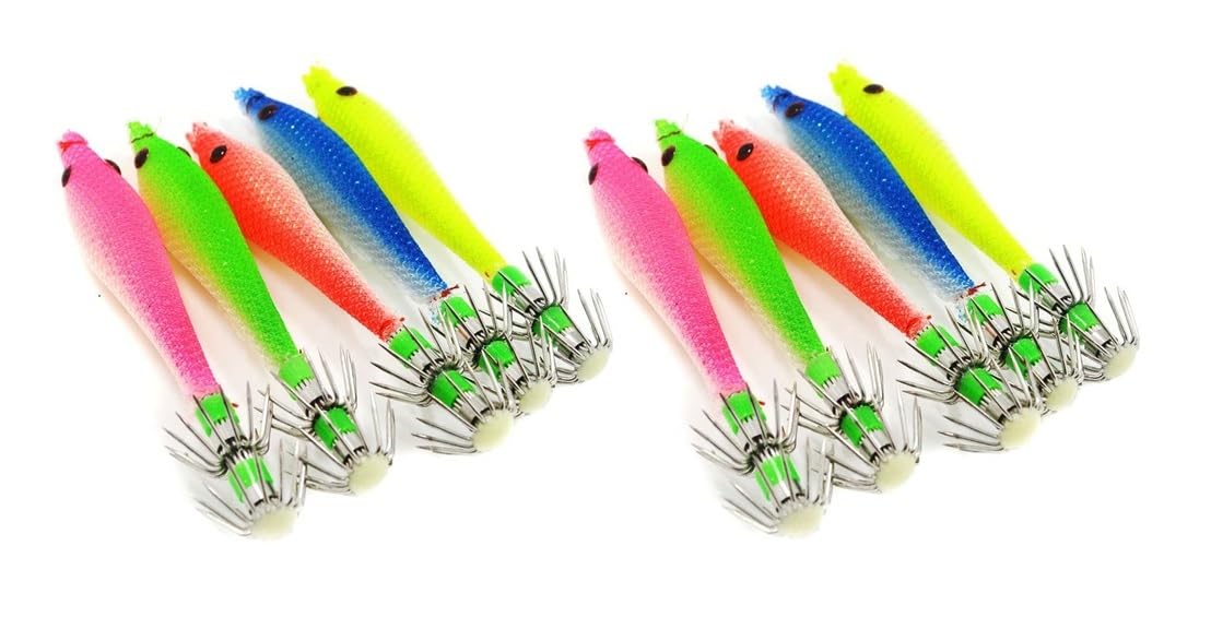 Amazon | やわらかい スッテ ぷよぷよ触感 1.5号 小イカ 5色 セット