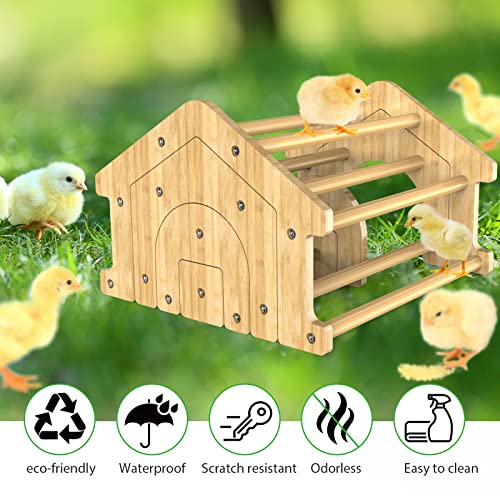 Image of Bamboo Chicken Perch Set(4 Pack), Strong Roosting Bar for coop and brooder, Training Perch for Large Bird, Hens, Parrots, Macaw, Easy to Assemble and Clean, Fun Toys for Chicken