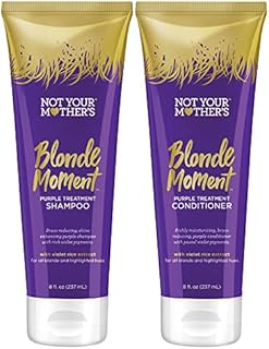 Not Your Mother's Blonde Moment Shampoo and Conditioner (2-Pack) - 8 fl oz - Purple Shampoo and Conditioner for Blondes - Reduces Brass, Enhances Hair Shine, Moisturizes Hair