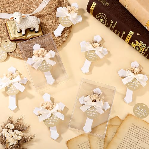 Set de 16 Imán Cruz de Madera para Bautizo y Primera Comunión miniatura 5