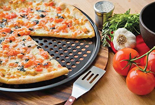 Fox Run Pizza Crisper Pan, Carbon Steel, Non-Stick,Black,14.5 X 14.5 X 0.25 Inches #TOP3