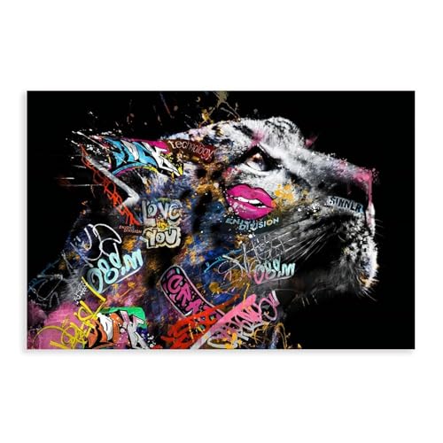 CAIFGQ Póster de graffiti de Pantera Negra para pared, 30 x 45 cm