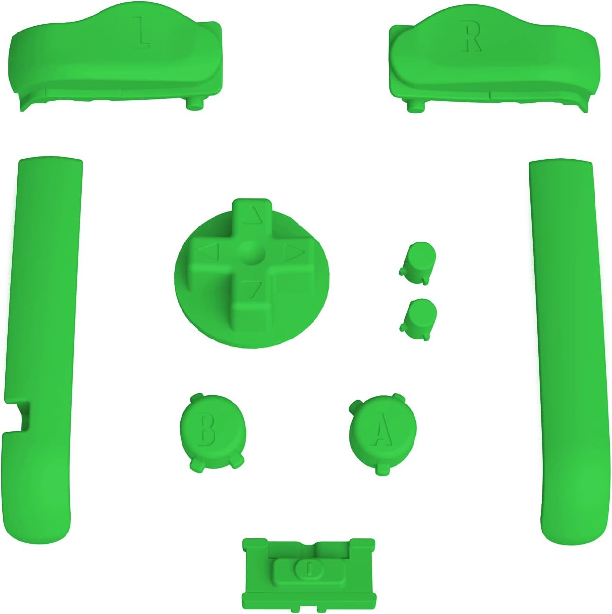 eXtremeRate Green Replacement Full Set Buttons for Gameboy Advance GBA - Handheld Game Console NOT Included