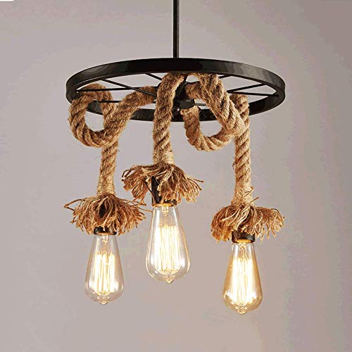Lustre LED vintage pour salle à manger et salon chaleureux en métal