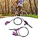 BYERZ 4 Piston Hydraulic Disc Brake, Bilateral Oil Brake CNC Excellent Resin Metal Brake Pad Adjustable Left Front with Screw for Cycling (Purple), BYERZ8nzfb0aodh-14