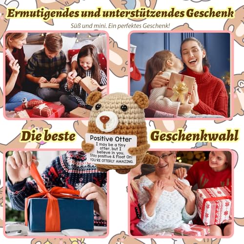 KRYMXAR Otter Kuscheltier, Positive Otter Geschenk, Süßes Plüschtier für Emotionale Unterstützung, Freunde und Familie, Dekoration für Zuhause und Büro