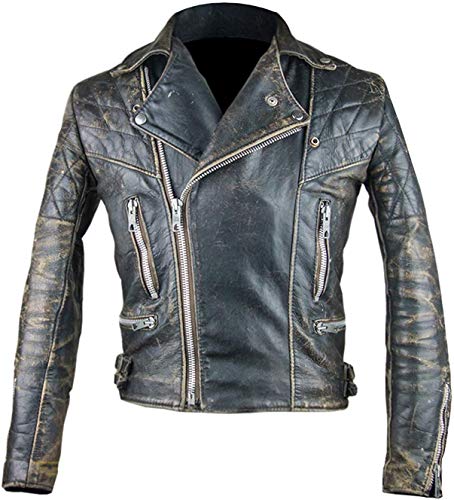 Veste de motard vintage en cuir pour homme : votre alliée idéale pour les virées en ville