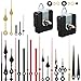 2 Stücke uhrwerk für wanduhr uhrwerk mit zeiger DIY Uhrwerk Mechanismus uhrwerke für wanduhr lautlos quarzuhrwerk mit zeiger mit 8 Uhrzeiger Sets zum Reparatur Ersatzteilen (20 mm)