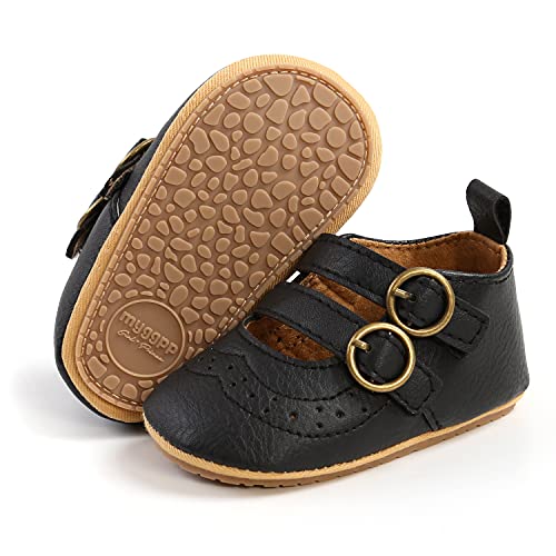 Image of RVROVIC Baby Girls Shoes Soft Sole Mary Jane Flats Princess Dresses Shoes PU Cute Bow Prewalker