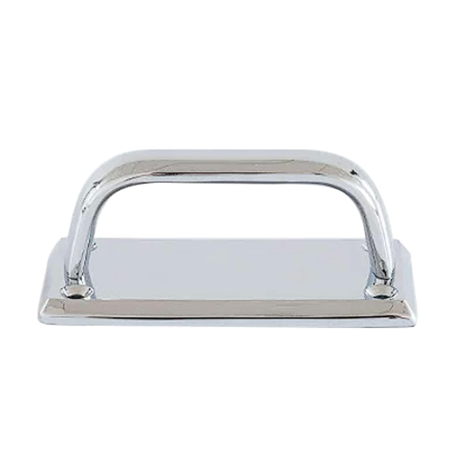 Chenhoju Silver Antique Style Brass Cabinet Pull Rectangular Base, 4-Hole Fixing, Multiple Color Options For Drawers And Wardrobes Cabinet Pulls(Silver)
