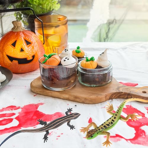 JSMTKJ Realistische Eidechse Spielzeug - 2 Stücke Bunte Plastik Modelle für Kinder, Halloween und April Fools Day Prop