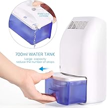 Yoidesu Dehumidifier,Electric Dehumidifier for Rooms,Efficiently Removes Moisture,Portable Mini Air Dehumidifier,700ml Compact Whisper-Quiet Dehumidifier